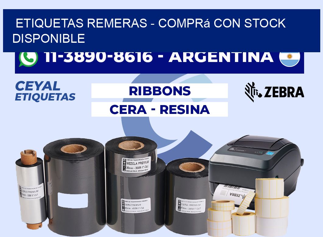 Etiquetas Remeras - Comprá con stock disponible