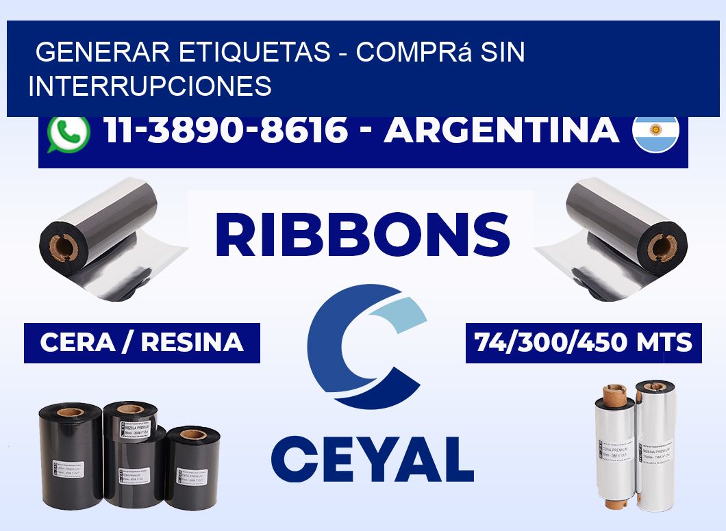 GENERAR ETIQUETAS - Comprá sin interrupciones