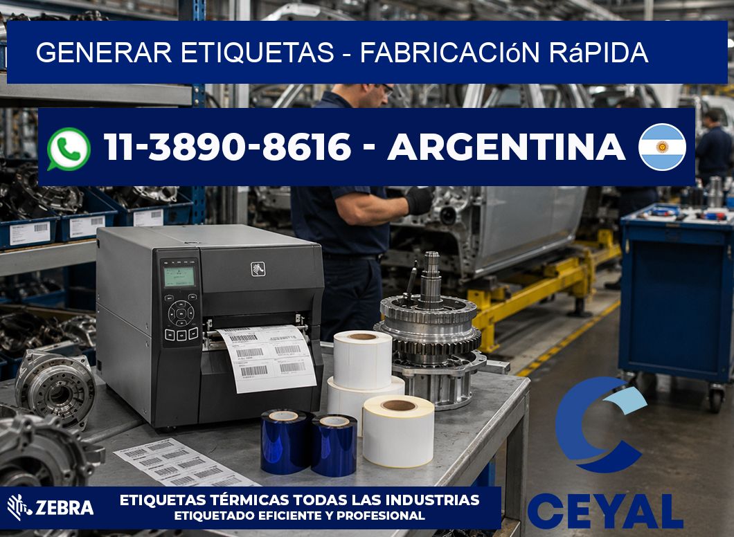 GENERAR ETIQUETAS - Fabricación rápida