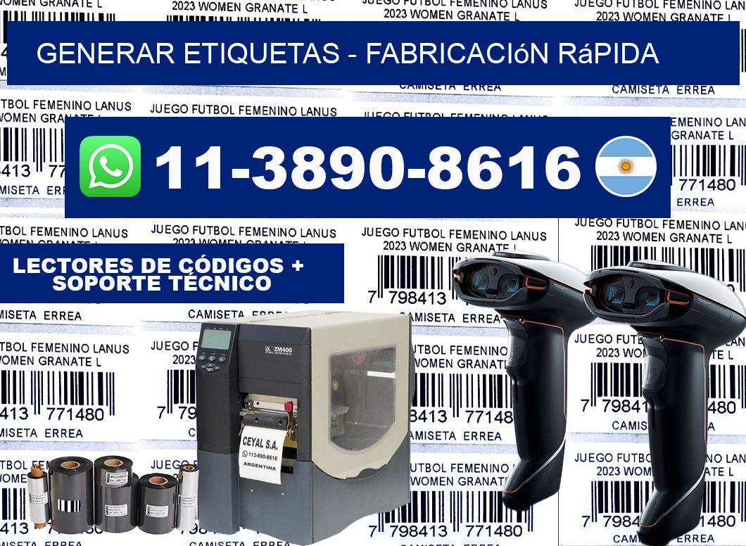 GENERAR ETIQUETAS - Fabricación rápida