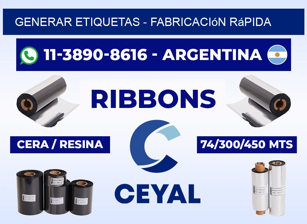 GENERAR ETIQUETAS - Fabricación rápida