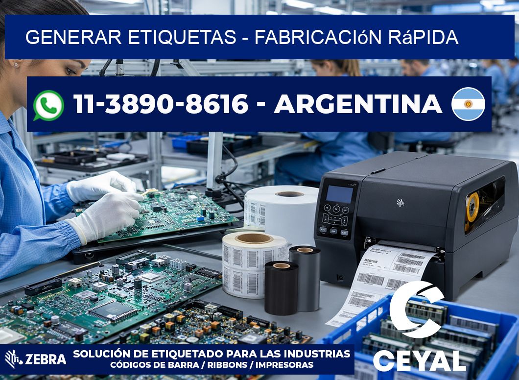 GENERAR ETIQUETAS – Fabricación rápida