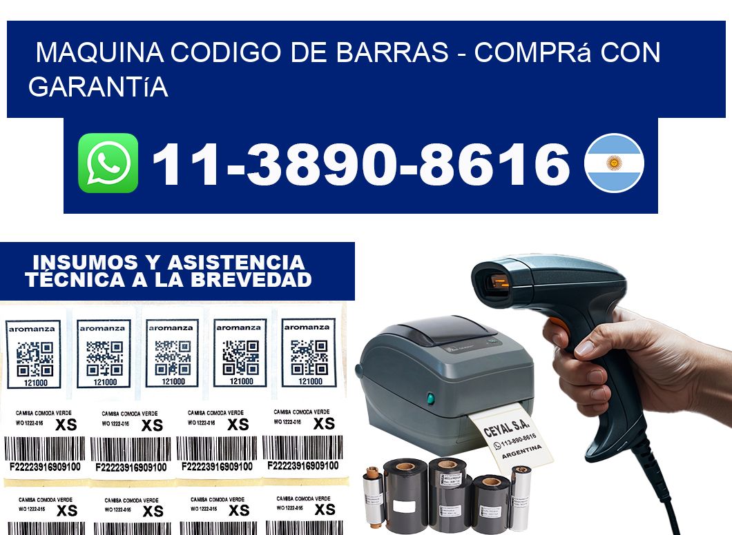 MAQUINA CODIGO DE BARRAS - Comprá con garantía