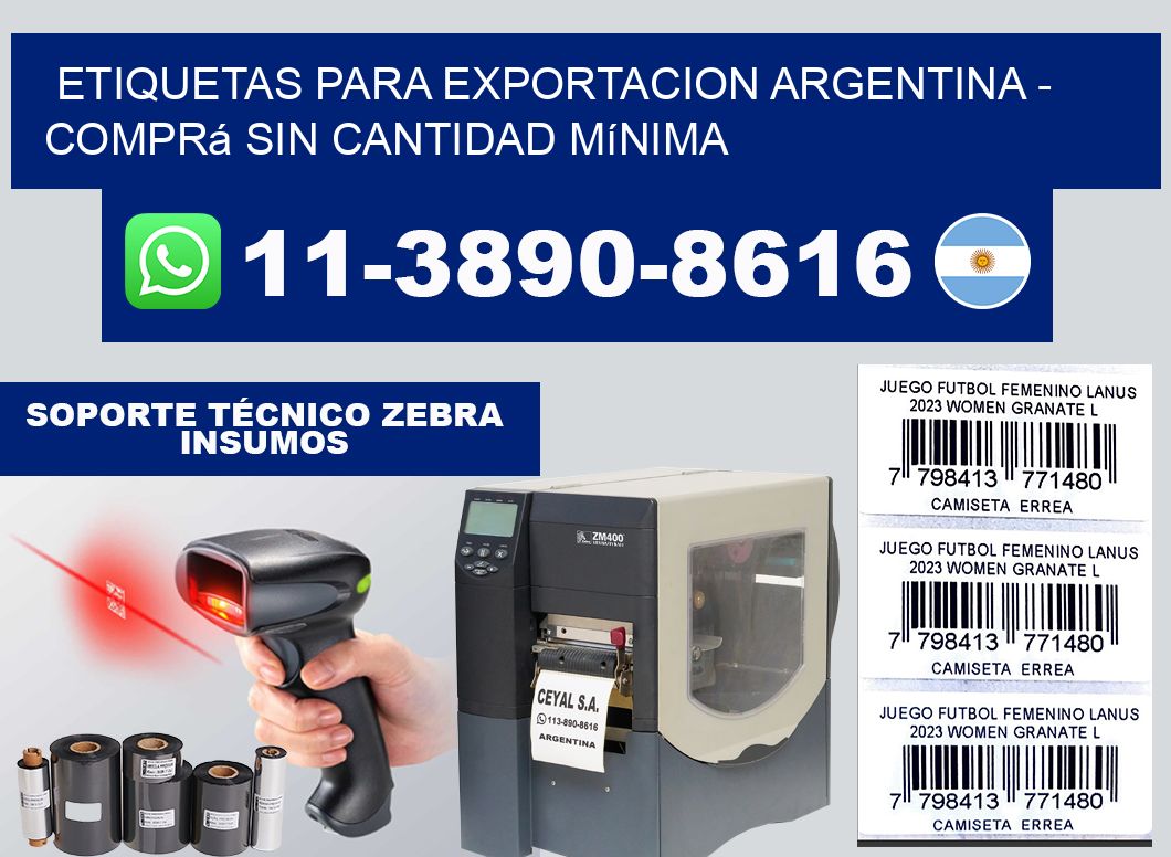 ETIQUETAS PARA EXPORTACION ARGENTINA - Comprá sin cantidad mínima