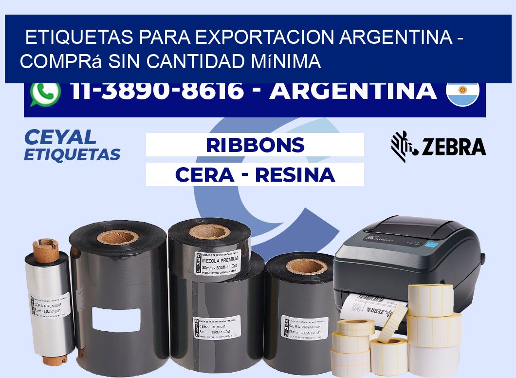 ETIQUETAS PARA EXPORTACION ARGENTINA - Comprá sin cantidad mínima