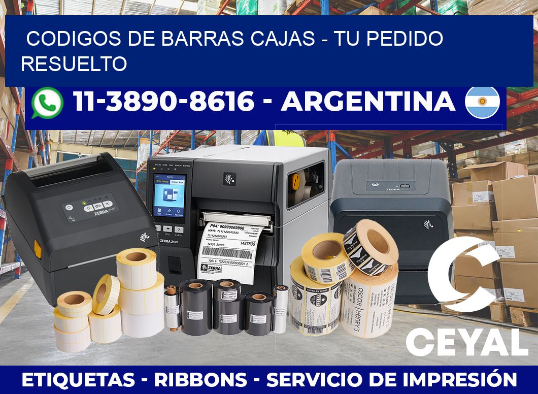 codigos de barras cajas - Tu pedido resuelto