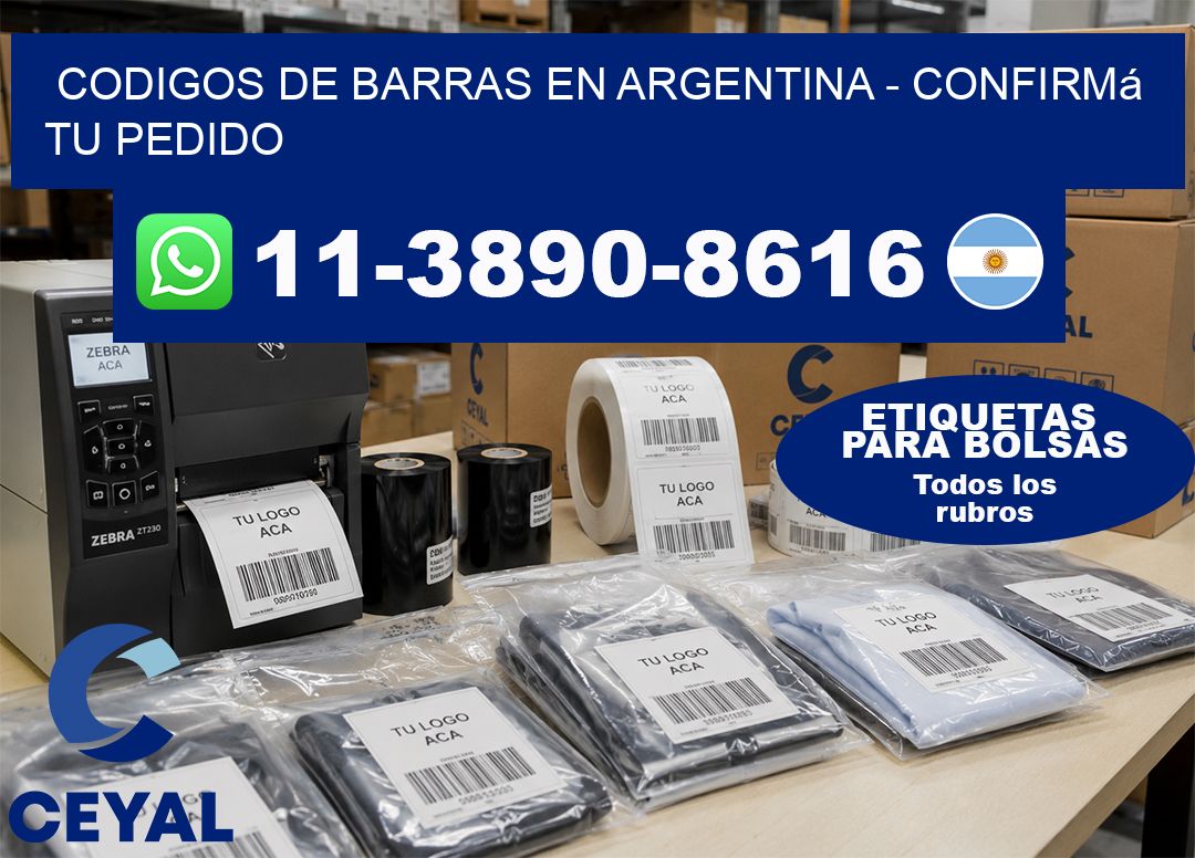 codigos de barras en argentina – Confirmá tu pedido