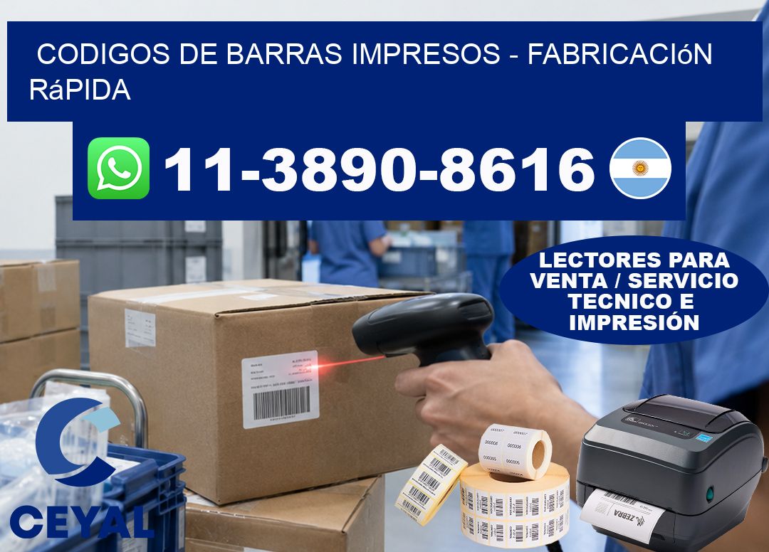 codigos de barras impresos – Fabricación rápida