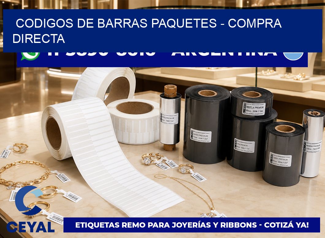 codigos de barras paquetes – Compra directa
