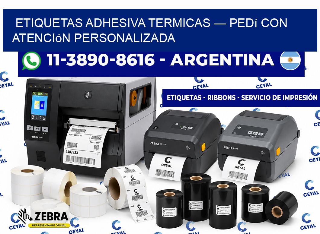 etiquetas adhesiva termicas — Pedí con atención personalizada